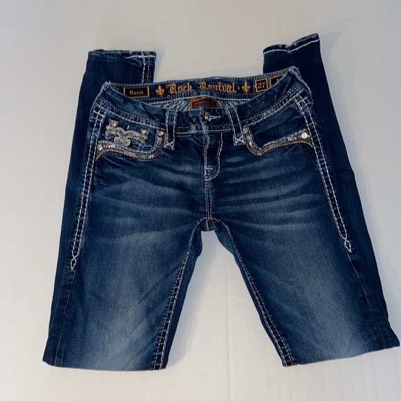 Rock Revival Denim - Rock Revival Boris Skinny Size 27 Women’s Blue Jeans